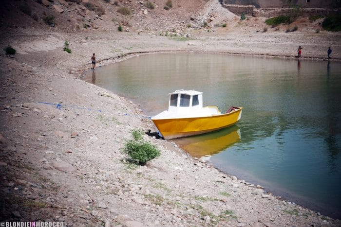boat, lake, water, scenery, morocco