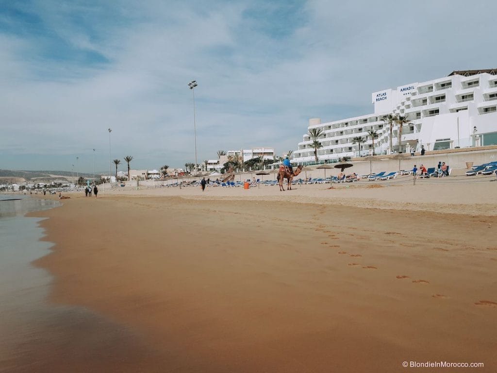Agadir beach flag mountain kasbah hotel