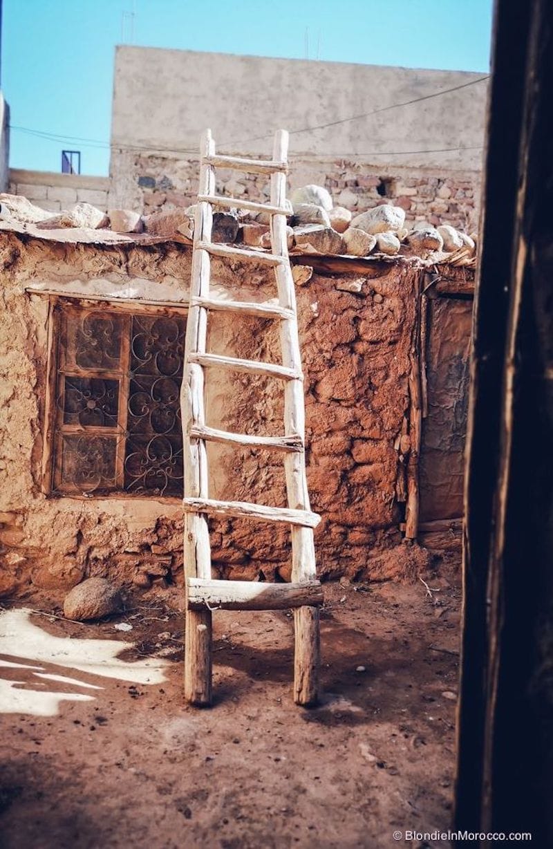 morocco, berber, ladder, house, traditional