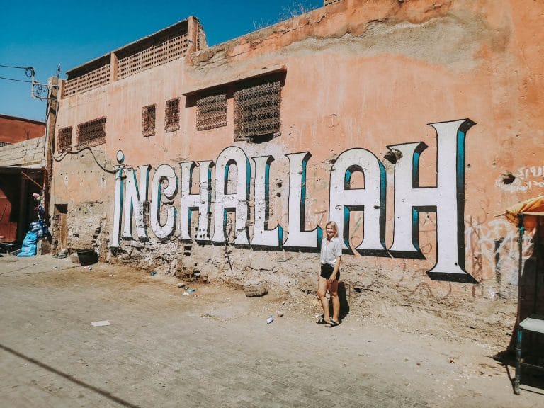 Off the beaten path in Morocco. Graffiti in Tameslohte