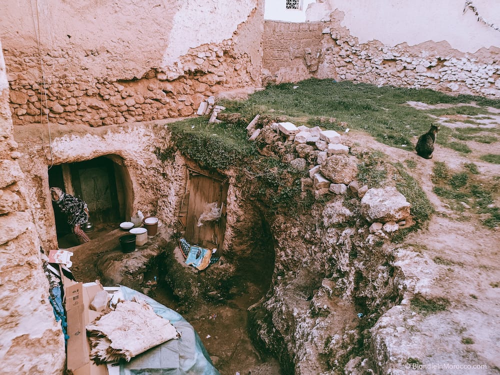 bhalil morocco cave house dwelling room stone