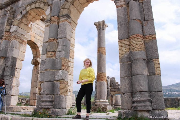 Visit to Ancient Roman ruins of Volubilis in Morocco