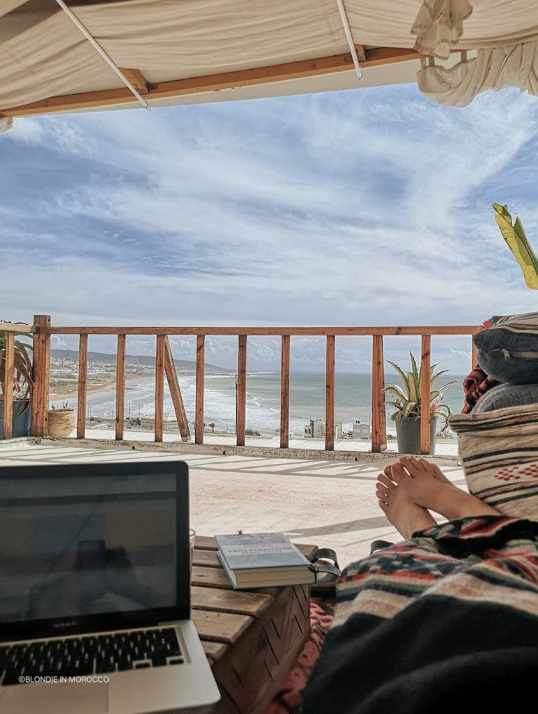 Taghazout Morocco freelancer terrace
