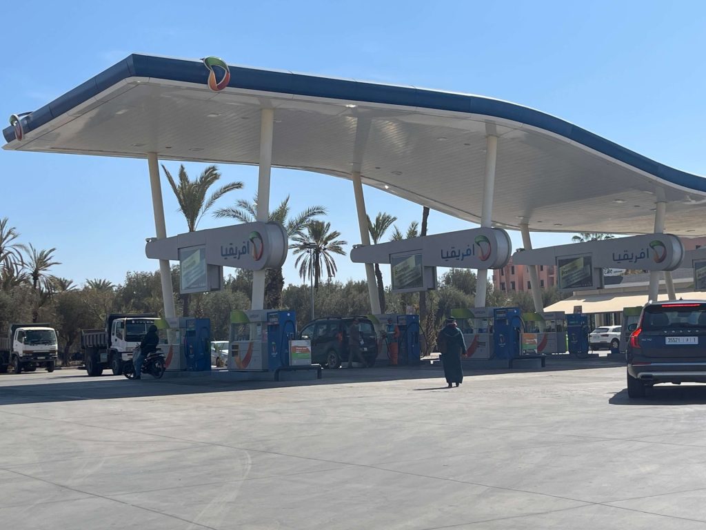 morocco gas station driving